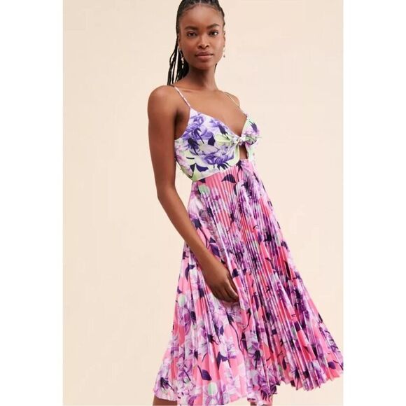 Anthropologie x Delfi Quinn Pleated Dress Size S - Picture 1 of 9